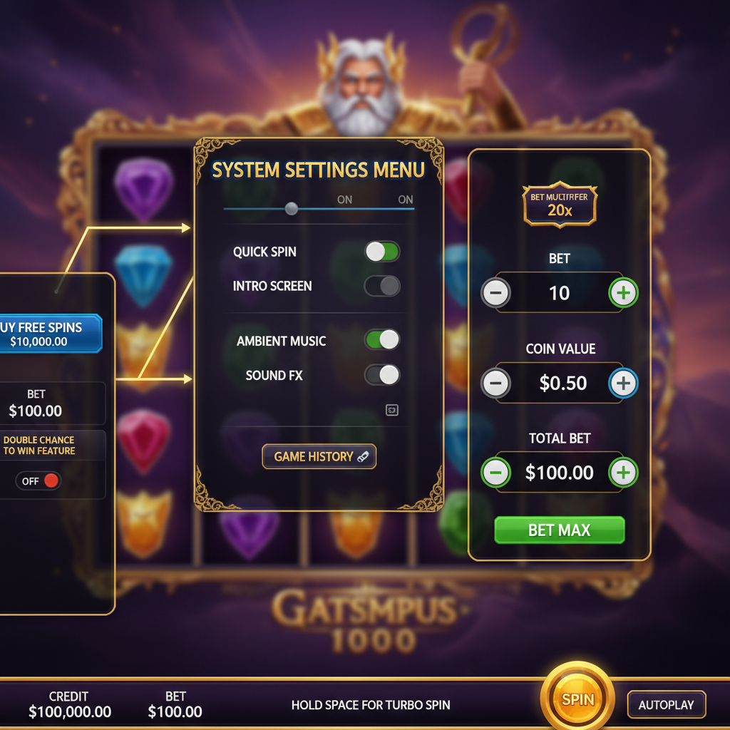 Gates of Olympus 1000 interface uitleg